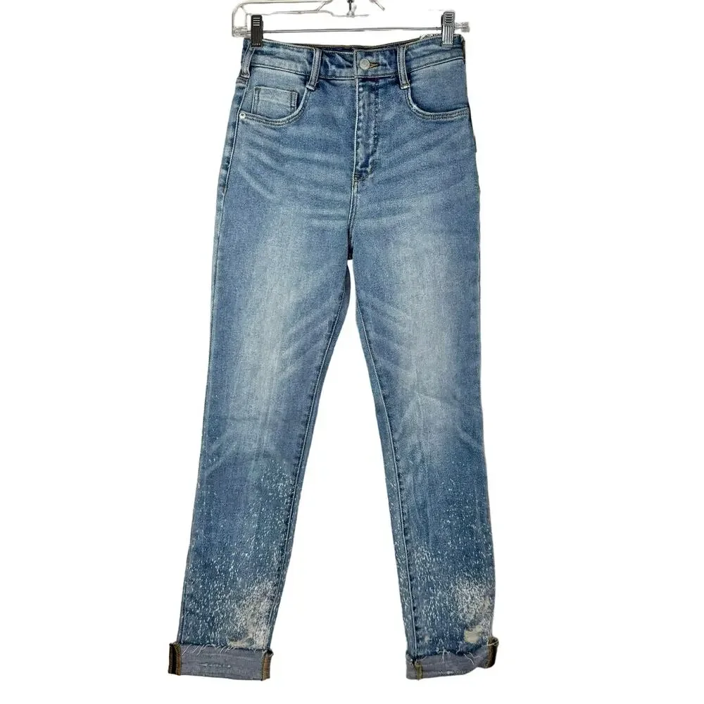 Pilcro and The Letterpress The Cigarette Distressed Denim Jeans 28 NWT